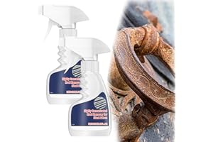 Highly Concentrated Rust Remover Spray, Multipurpose Fast-Acting Rust Remover for Steel, Iron & All Metal Surfaces (2pcs)