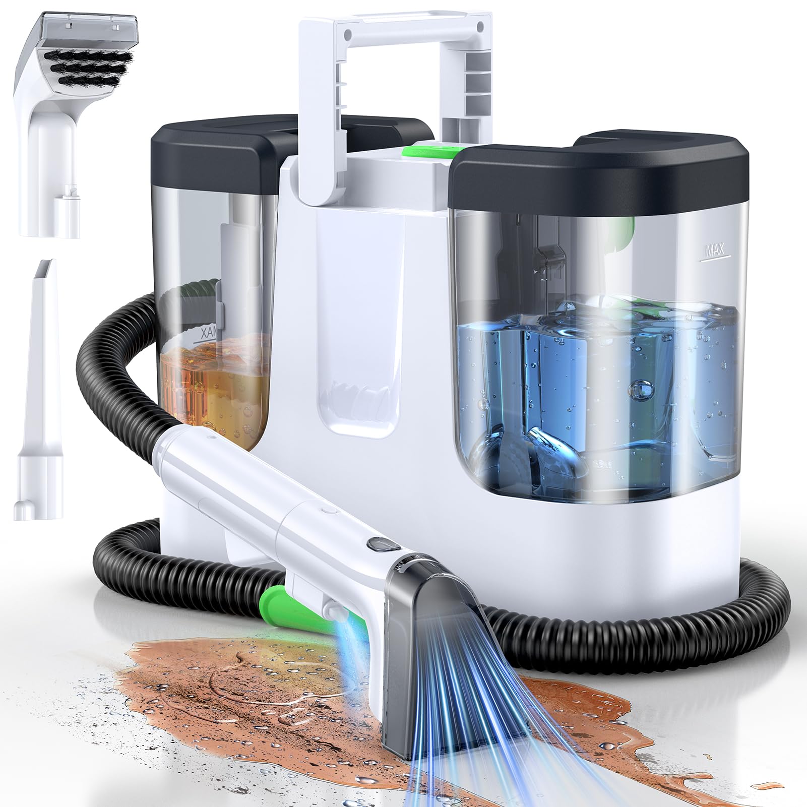 Photo 1 of LABIGO Portable Carpet & Upholstery Cleaner, 18Kpa Carpet Cleaner Machine for Deep Stain Removal, Spot Cleaner for Pet Accidents, Area Rugs, Stairs, Car Seats & Couches, Includes Tools & Self-Cleaning