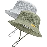 HONGTEYA Baby Sun Hat Toddler Boy Bucket Hat Kids Summer Beach Hat Wide Brim Sun Protection