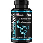 Youth &amp; Tonic Advanced Electrolyte Pills 100 Caps, Hydration, Sweat, Sport | 11 Minerals &amp; Vitamins D + B6, Salt Pills with Electrolytes, Electrolyte Capsules Supplement, Keto, Fasting, No Sugar Tablets