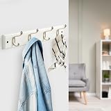 GlazieVault Coat Hooks Wall Mounted 2 Pack MDF Board Nickel Heavy Duty view 5