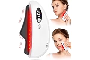 YEVYO Electric Gua Sha Facial Tools, Black Obsidian Guasha Tool for Face, Neck, Body, Heated Vibration Massage Gua Sha Stone for Face Sculpting, Wrinkles Removal, Anti-Aging