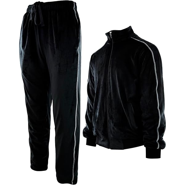 NASTOYS Velor Track Jacket・pants 【Ｍ】 ChoiceApparel Mens Velour Tracksuit with Zippered Pockets (204