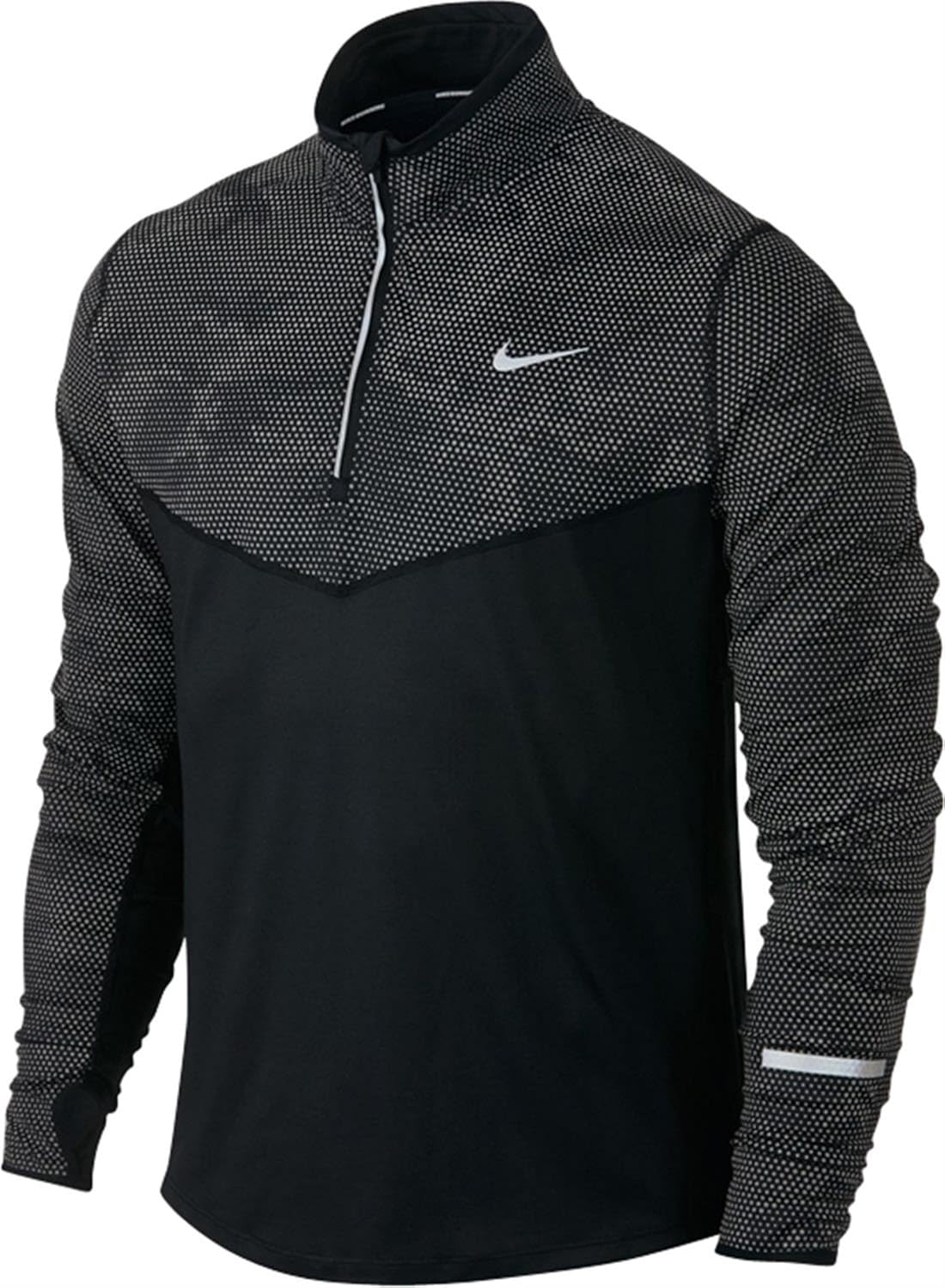 Nike Mens Reflective Element Half-Zip Running Shirt Black at Amazon Menâs Clothing store