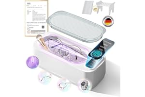 5.0 AI Upgrade Ultrasonic Jewelry Cleaner | Top 1 200W German Motor | SGS-Certified 55KHz Dual Tech | 4 Smart Modes for Jewel