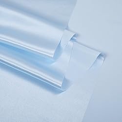 Light Blue Silk Satin Fabric 5 Yards