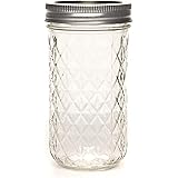 Ball Mason 12oz Quilted Jelly Jars with Lids and Bands, Set of 12