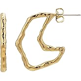 Semper.L 14K Gold Plated S925 Sterling Silver Post Lightweight Drop/Dangle Huggie Stud Earrings for Women | Ball Drop Earrings