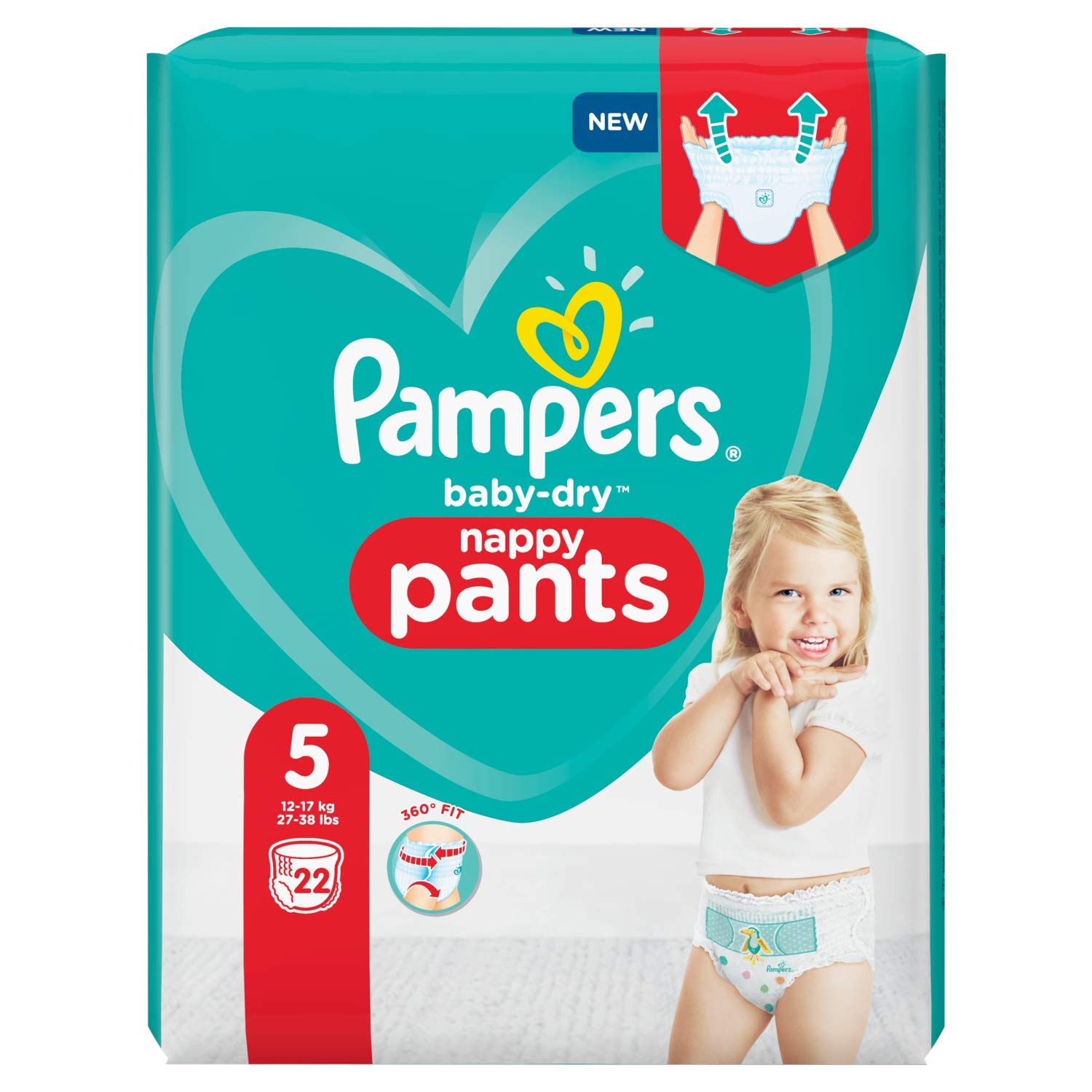 Pampers 81713146 Baby-Dry Pants Nappy Pants White