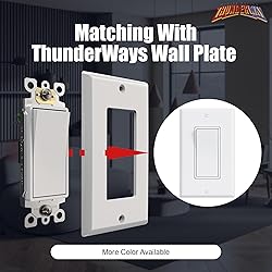 ThunderWay Single Pole Decorator Wall Light Switch