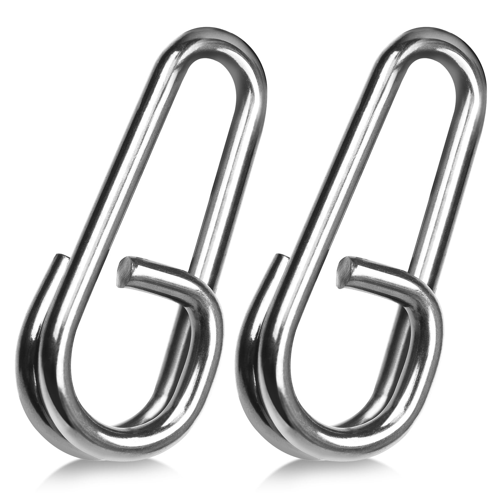 9KM DWLIFE Fishing Swivels Speed Clips Stainless Steel Sea Fishing Tackle Carp Fishing Power Clips Link Quick Change Fishing Clips Accessories for Lures Freshwater Saltwater Sea Fishing(Size1,44lbs)