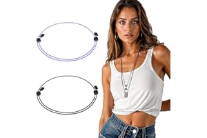 Ouligay 2 Pcs Crop Band Women, Adjustable Shirt Tuck Band Women, Tucking Sweaters Shirts Elastic Stretch Belts for Girl Change Style of Clothes(Black Purple)