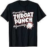 Distressed Refreshing Throat Punch T-Shirt Red T-Shirt