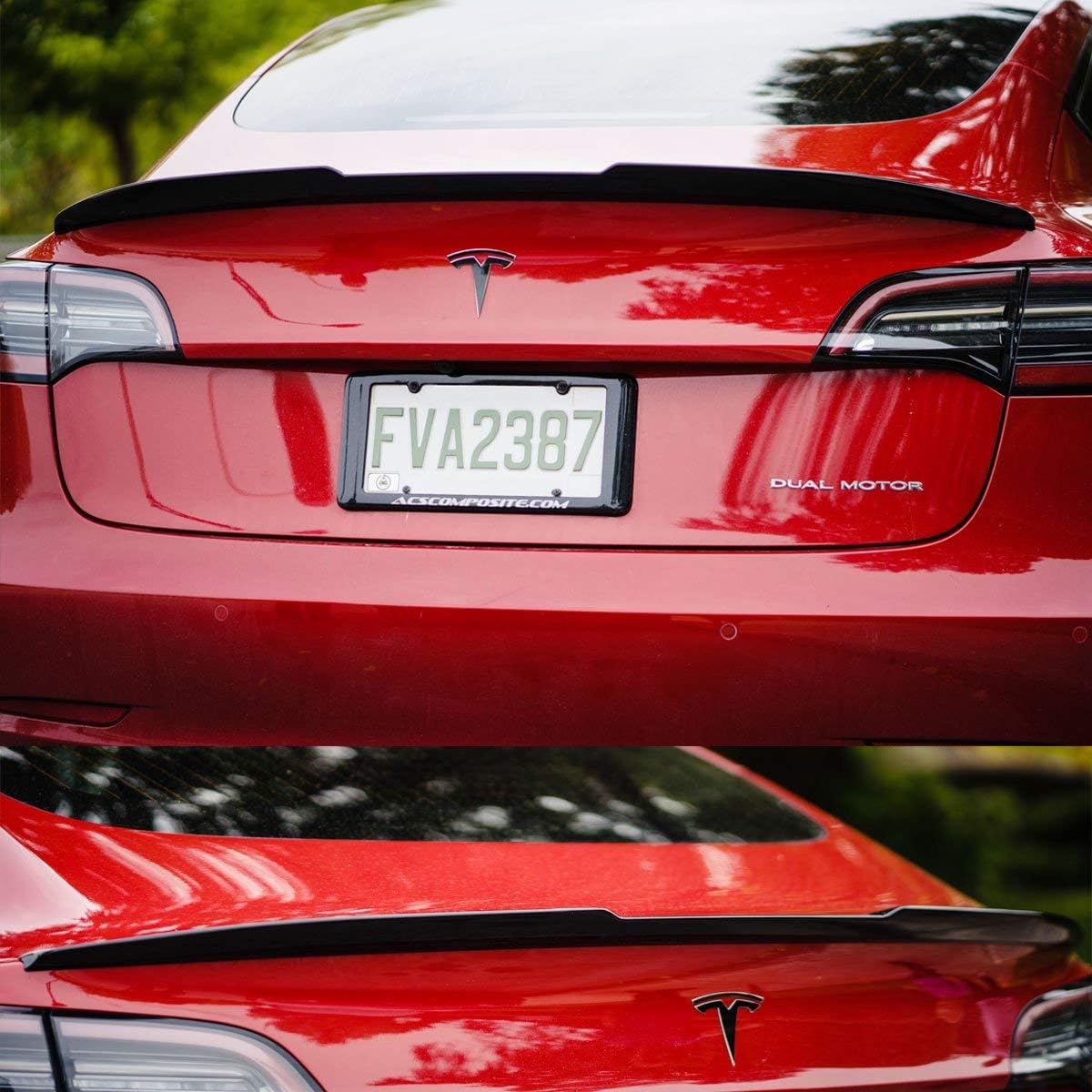 ACS Composite Tesla Model 3 Spoiler Rear Trunk Lid Wing in