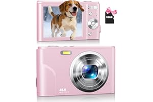 Digital Camera, FHD 1080P 48MP Autofocus Point and Shoot Camera for Kids Teens Girls Boys Starters, 16X Zoom, User-Friendly C