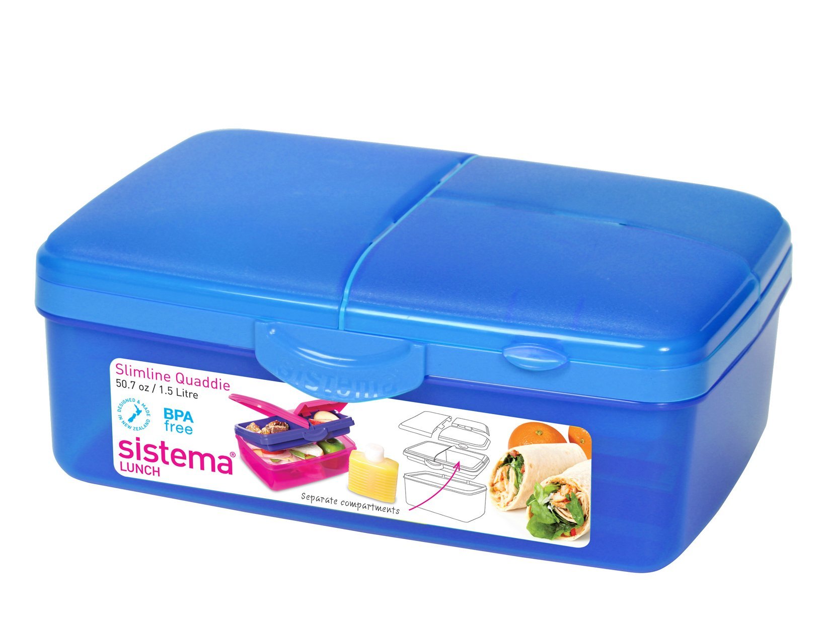 Sistema Lunch Collection Slimline Quaddie Lunch Box Food Storage