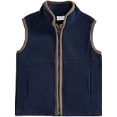 Arvbitana Toddler Baby Boy Fleece Outerwear Vests Sleeveless Zipper Jacket Solid Color Vest Coat Spring Fall Winter Clothes