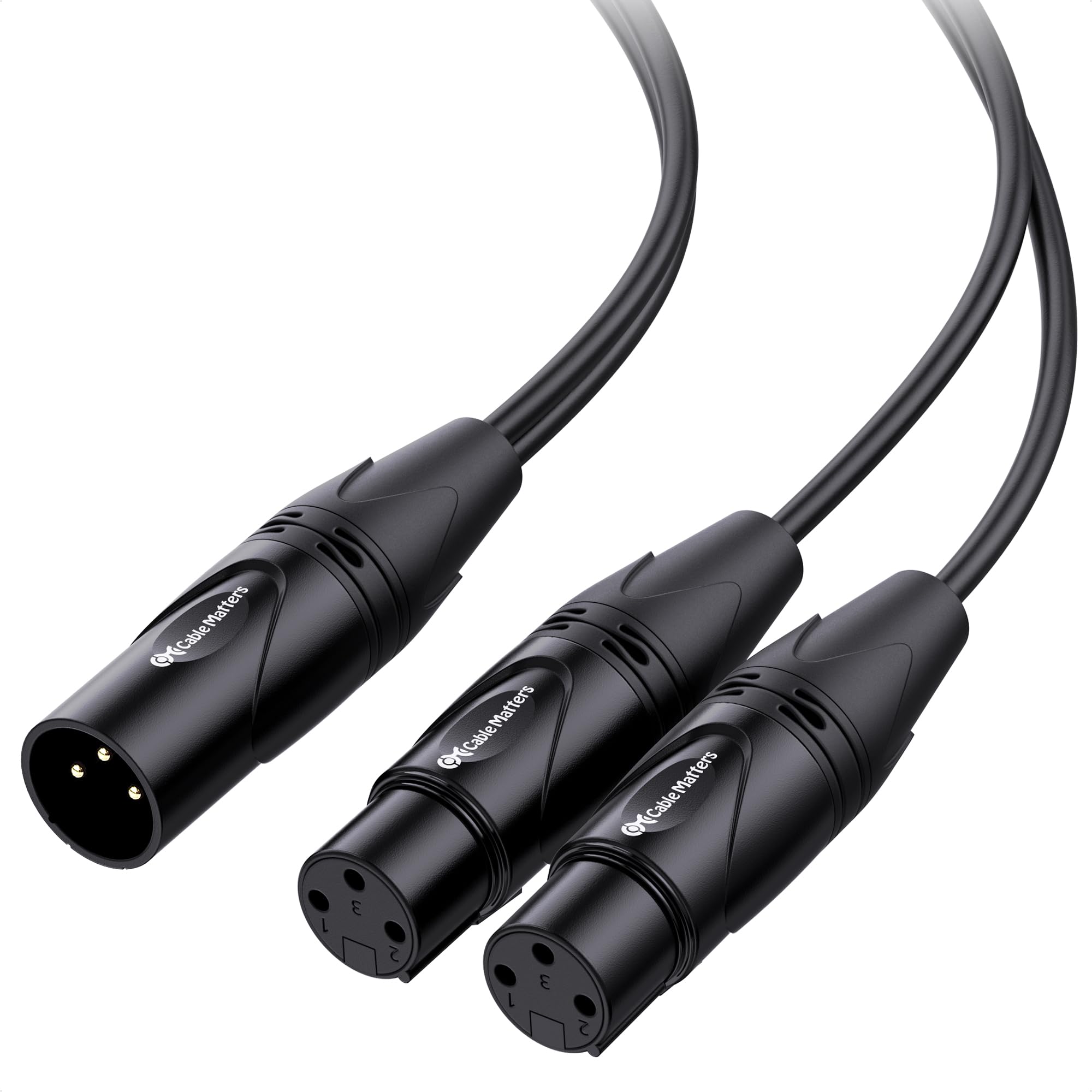Cable Matters Balanced XLR splitter y cable 2 female to 1 male 0.5m, XLR splitter male to 2 female cable - 0.5m