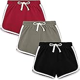 BOOPH 3Pc Girls Athletic Shorts Active Running Dolphin Shorts