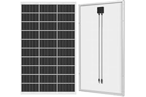 DOKIO 150W 18V Monocrystalline Solar Panel for 12V Systems, MC4 Connector, Aluminum Frame, Pre-Drilled Mounts for RV, Boat, Roof, Off-Grid Power