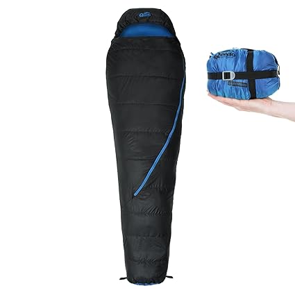 Qeedo Light Hitazo Sommer-Schlafsack kleines Packmaß (19 x 16 cm) / extrem klein & leicht (670g)