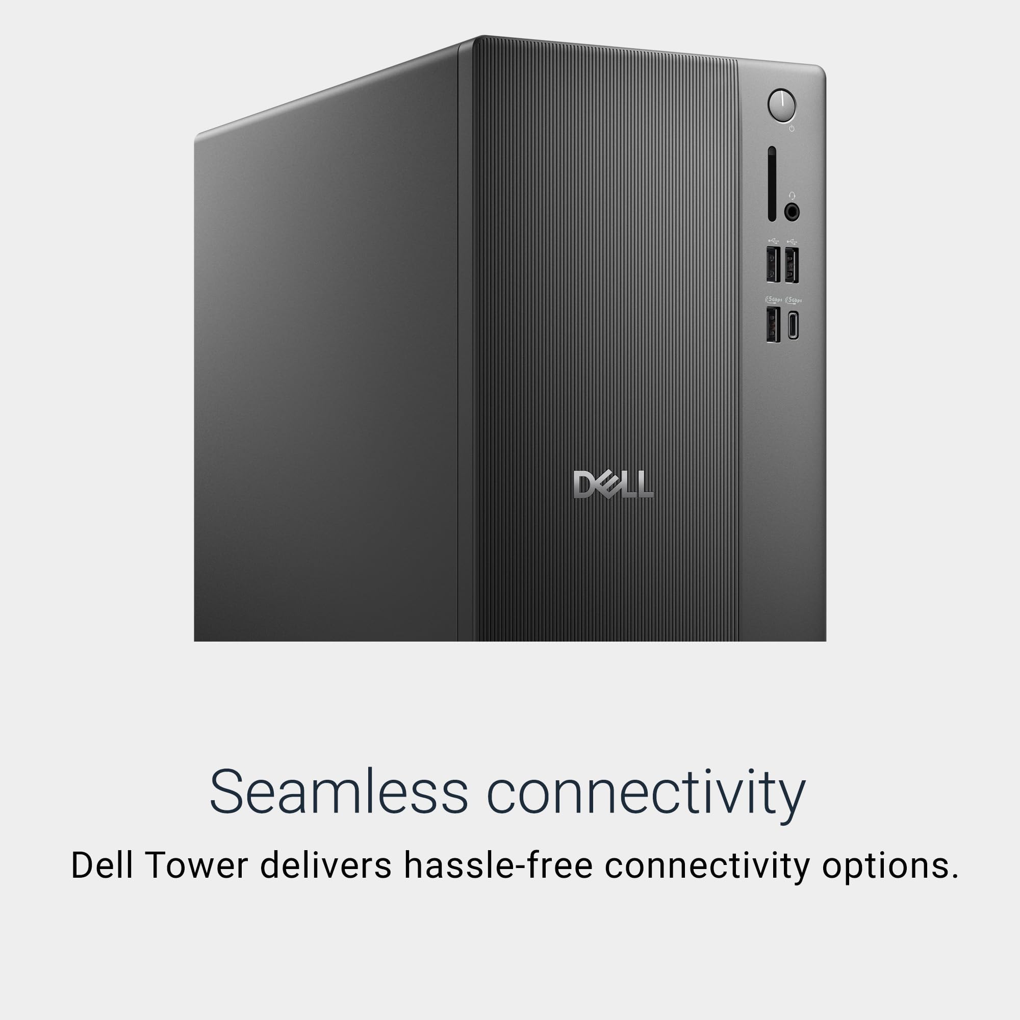 Dell Tower Desktop ECT1250 - Intel Core Ultra 7-265 Processor, Intel UHD Graphics, 32GB DDR5 5600MT/s Memory, 1TB M.2 SSD, 3.0 SD Card Reader, Wired Keyboard and Mouse, Basic Onsite Service