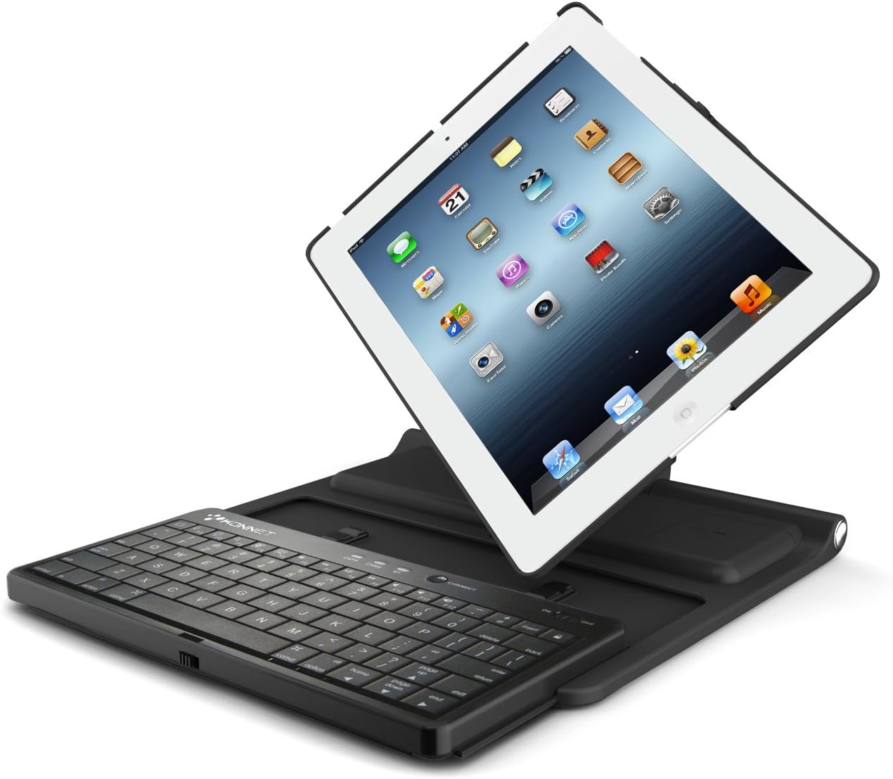 Konnet TouchEZ Keypad Flip Hard Case/Shell with Stand for iPad 2/3/4, Black (KN-6908)