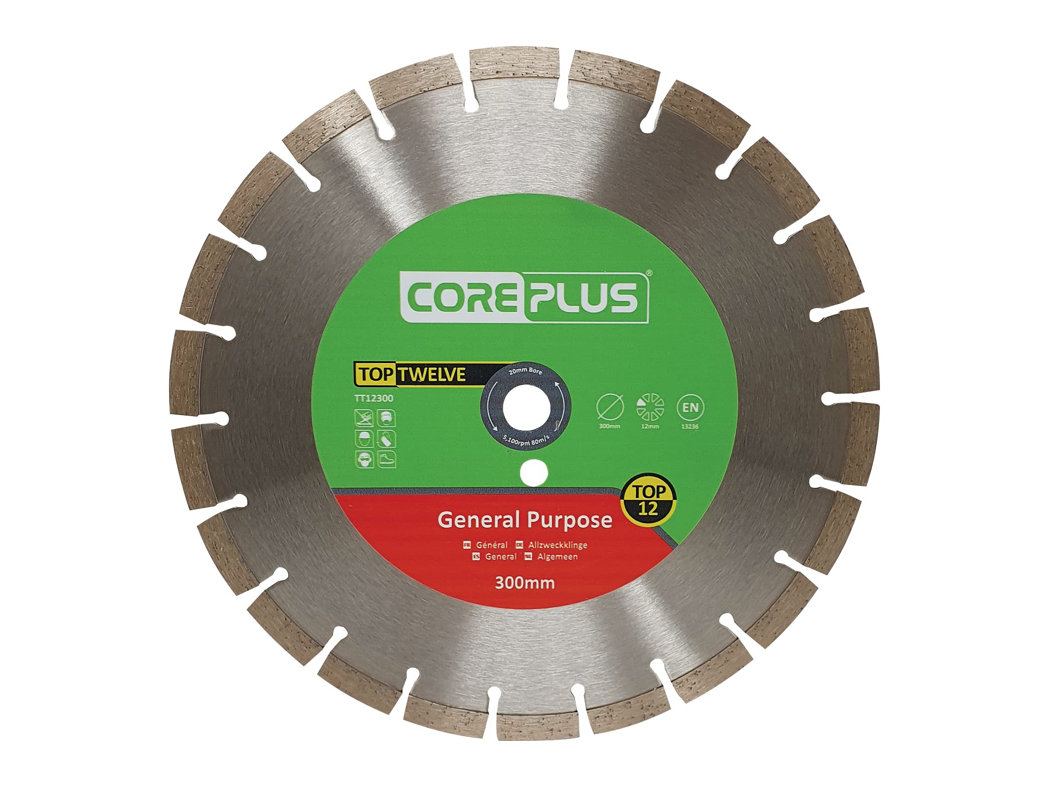 CorePlus Top Twelve General Purpose Diamond Blade 300mm x B20mm (12in)