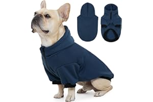 ADNIKIA Basic Dog Hoodie, Soft and Warm Dog Sweater Shirt Hoodies with Leash Hole, Cold Weather Clothes Fleece Pullover for Small to Large Dogs Boys and Girls