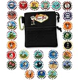 Vegas Golf All-in Edition 27 Chips On-Course Poker Chip Golf Game + Free Deluxe Tee Bag - Fun Golf Betting Card Game for a Foursome - Golf Party Game &amp; Gift for Men, Dad &amp; Golfers