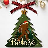 Bigfoot Ornaments for Christmas Tree - Bigfoot Ornament - Bigfoot Gifts, Sasquatch Gifts for Men, Women, Friends, Bigfoots Lovers - Camping Ornaments - Faux Stained Glass Acrylic Ornament 2025