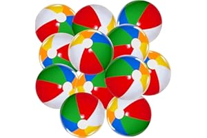 UMUACCAN Beach Balls 12 Pack, 12" Ball, Beach Toys for Kids & Toddlers, Pool Games, Inflatable Pool Toys, Bulk Hawaiian Tropical Theme Party Decorations Favors Supplies Bulk Beach Balls Beach Party Favor