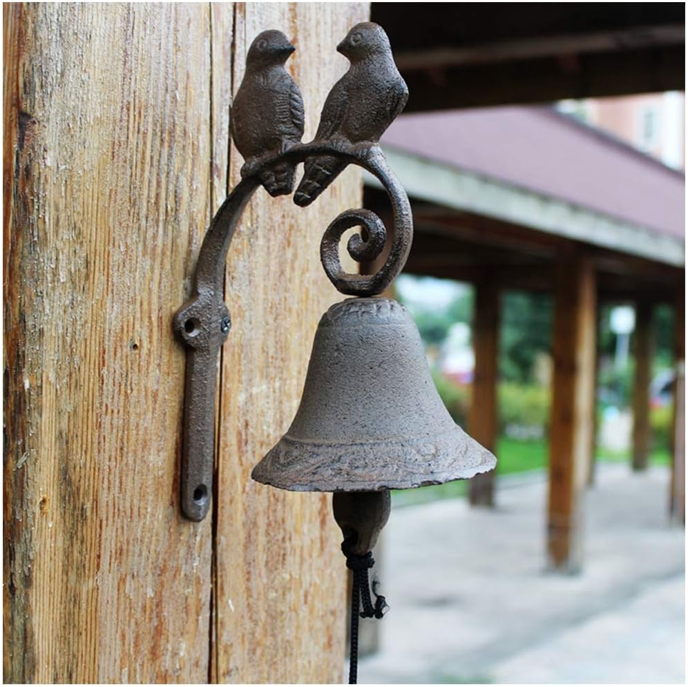 Metal Cast Iron Doorbell Weatherproof Antique Door Bell Ring Wall