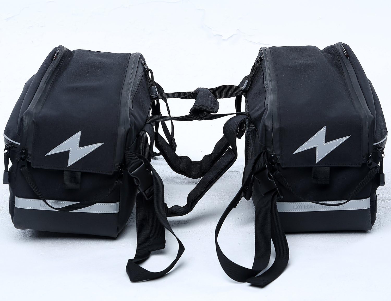 Extremeworld Motorcycle Saddle Bags #B9113(Black)