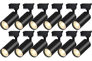 Bravsekai Ultra-Bright H Type Track Lighting Heads, Energy-Saving 12PCS 3000K Warm White 20W 2400lm for Accent Lighting, Dimmable LED Track Lighting Ceiling Spotlight Fixture