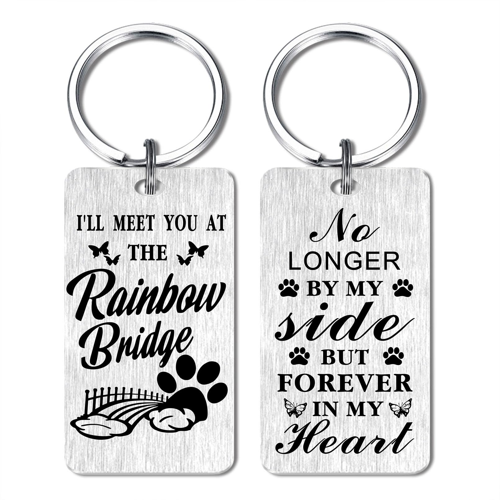HYHYDHP Memorial Gifts for Loss of Dog - Bereavement Gifts for Loss of Cat - Sympathy Gifts for Loss of Pet - Pet In Heaven Memorial Keyring
