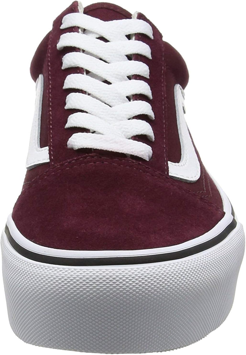 maroon platform vans