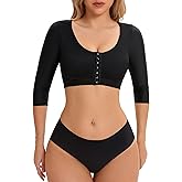 YounBeauty Arm Compression Sleeves for Women Arm Shaper Front Closure Post Surgery Arm Slimming