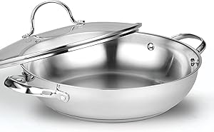 Cooks Standard 12-Inch/30cm Classic Stainless Steel Everyday Chef's Stir Fry Pan