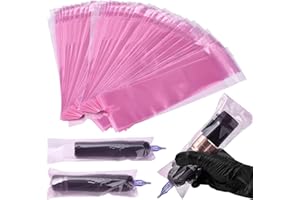 BAMTTOO 200pcs Tattoo Machine Covers Large Self Sealing Tattoo Pen Covers 2.5x8.6inch Disposable Cartridge Tattoo Machine Sle