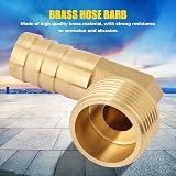 Hilitand 3/4" Male Thread Brass Barb 90 Degree Elbow Hose Fitting Joint Head view 5