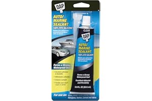 Dap 00694 2.8-Ounce Silicone Rubber Auto/Marine Sealant, Clear