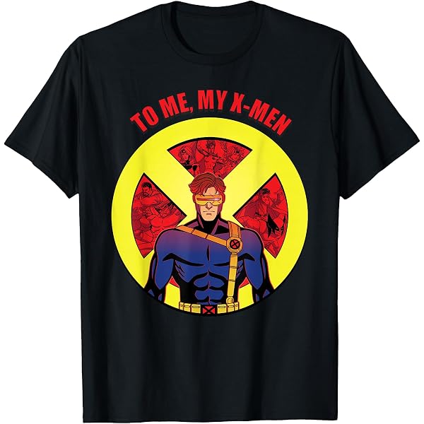 Amazon.com: Marvel X-Men Cyclops Retro Neon Triangle Graphic T
