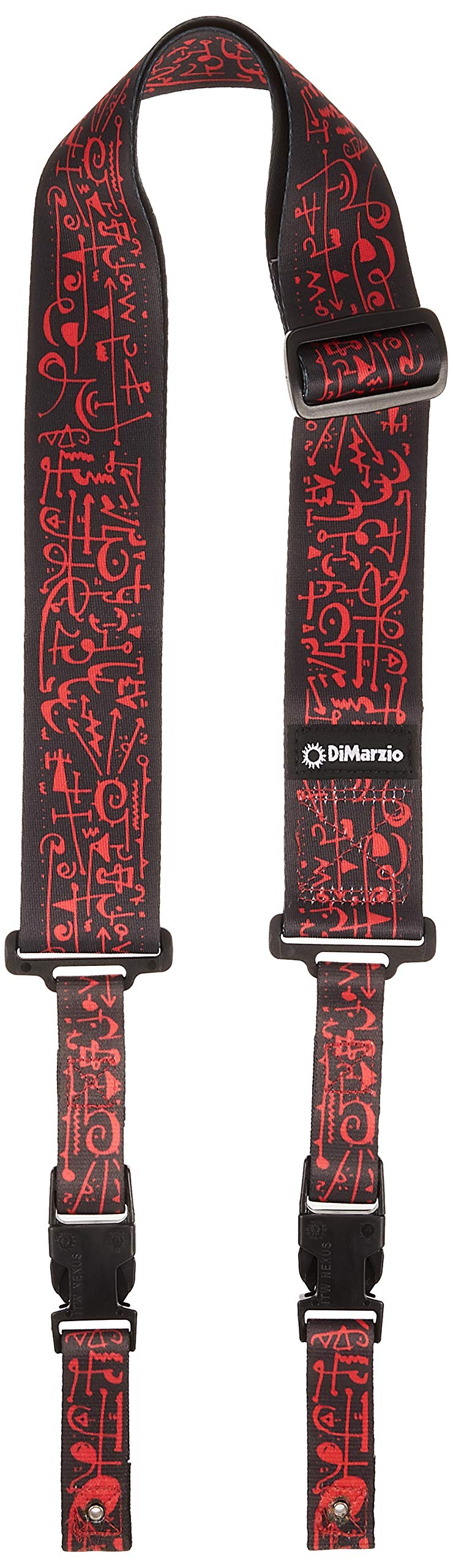 DiMarzio DD2243 - Steve Vai Cliplock Guitar Strap - Art Edition - Black
