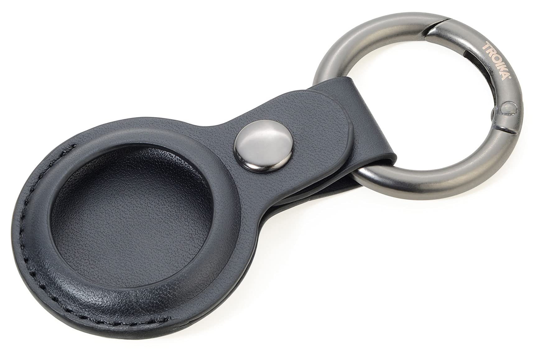 Troika Airtag Cover Keyring Protective Case for Apple AirTag in Black, KR21-20/BK