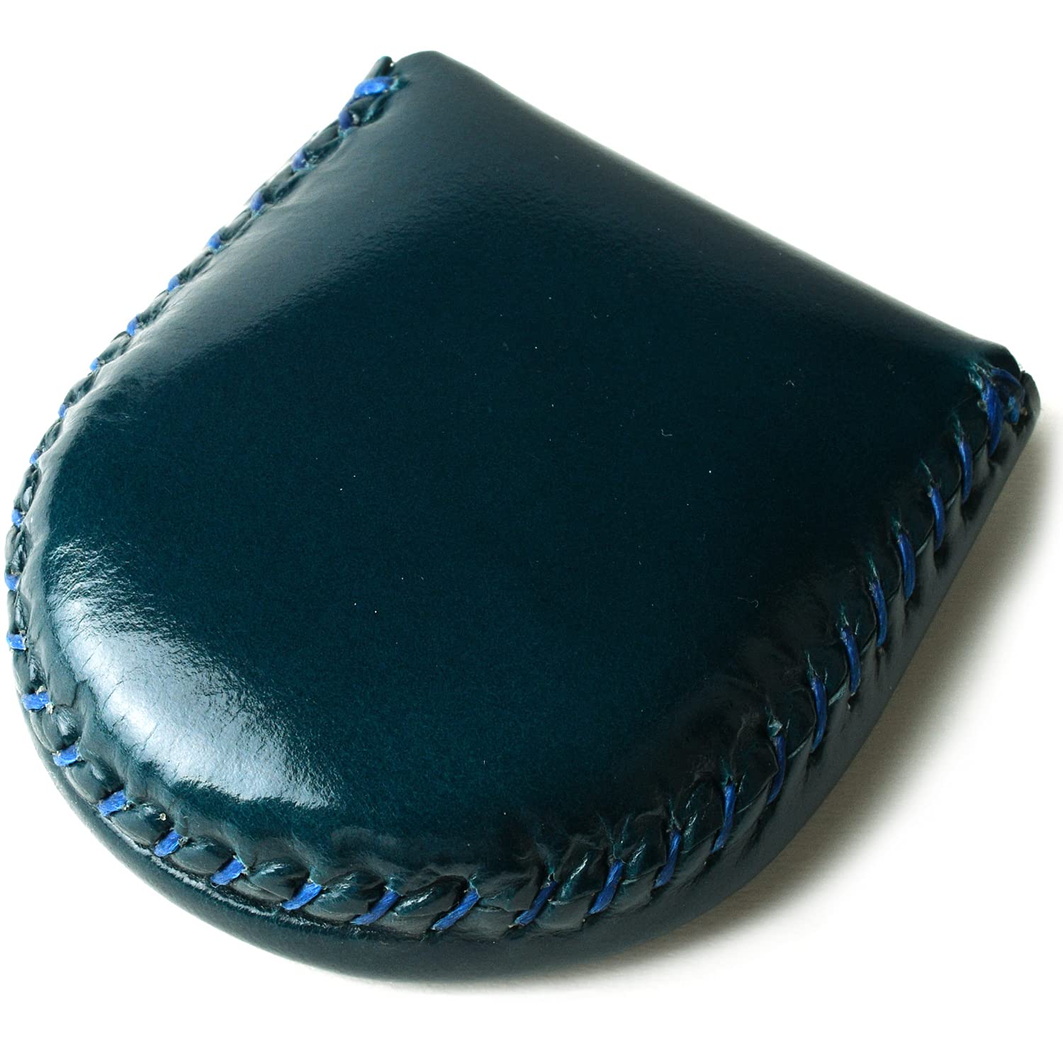 [東京下町工房] 本革コインケース 小銭入れ 完全手作り 手縫い仕上げ コンパクト 使いやすさ (ダークグリーン, Medium)商品画像