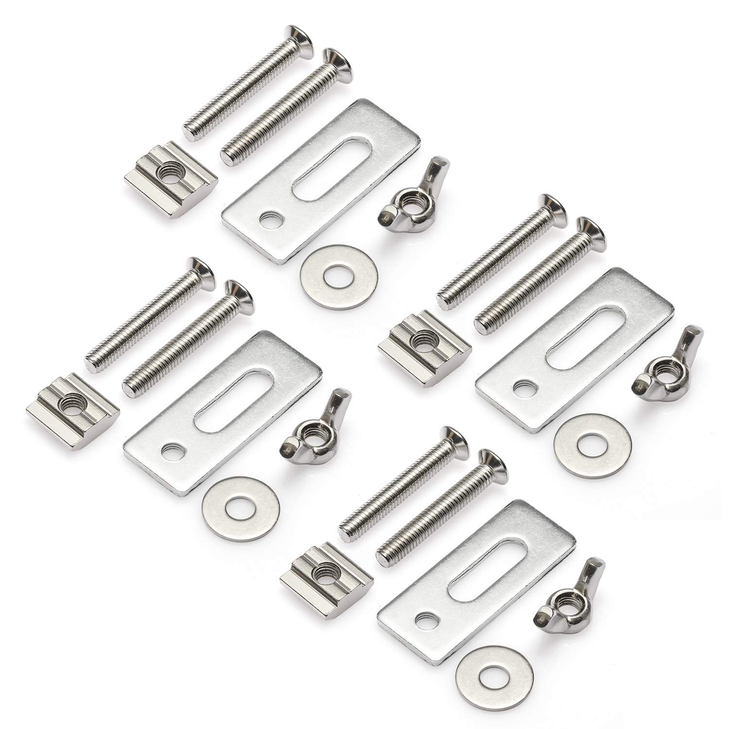 4PCS T-track Mini Hold Down Clamp Kit, Compatible with 3018-PRO/3018-MX3/3018-PROVer CNC Router Machine