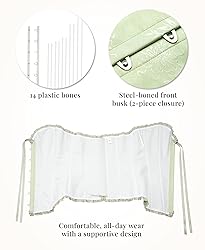 SZIVYSHI Grass Green Corset Top for Women