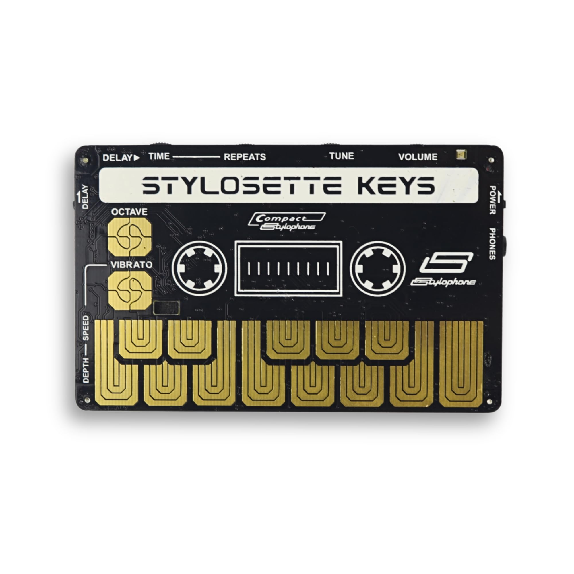 Photo 1 of Stylophone Stylosette – The Original Pocket Synthesizer in Portable Cassette Size. Play Tunes in an Instant with the Touch Keyboard and inbuilt Speaker. Extra features include FX & Expansion Port.
