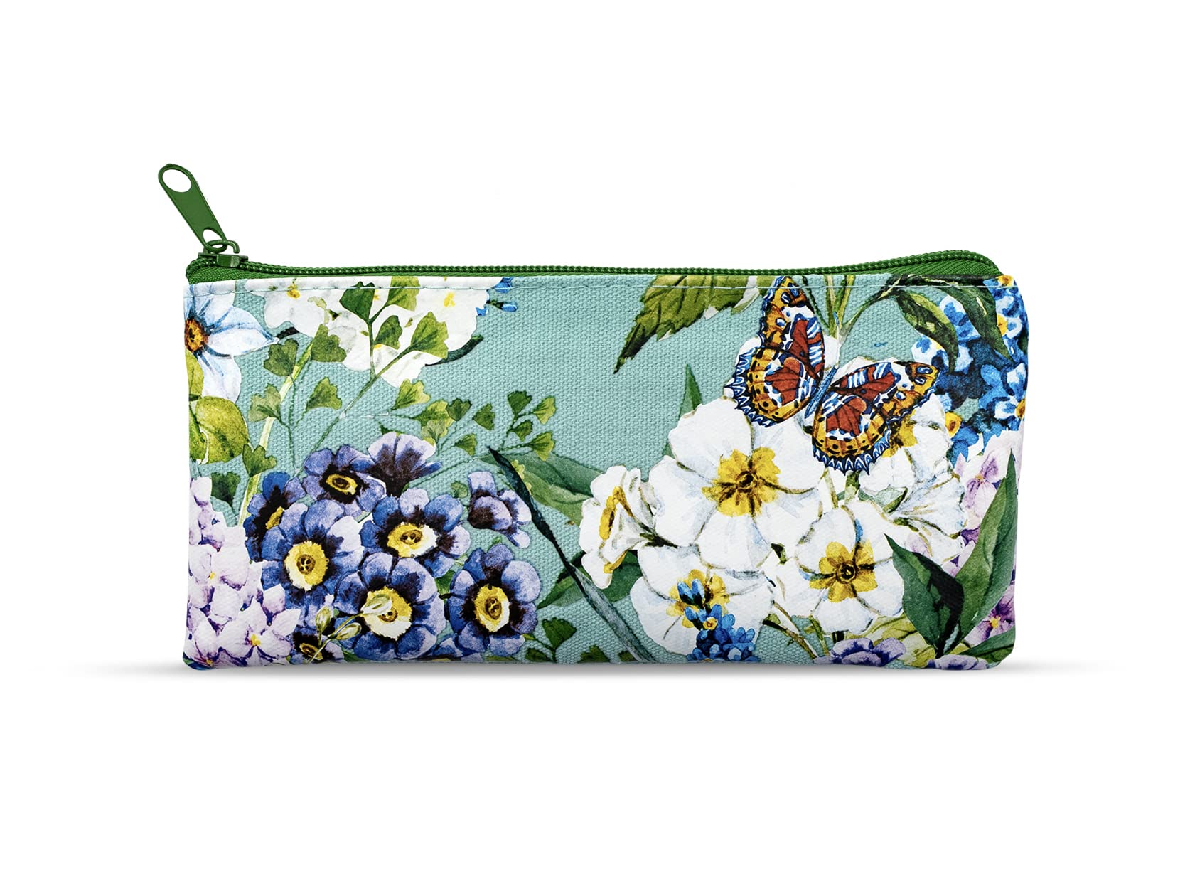 Pigna, Cotton Sachet, Nature Flowers 10 x 22 cm, Floral Pattern with Blue Background, 1
